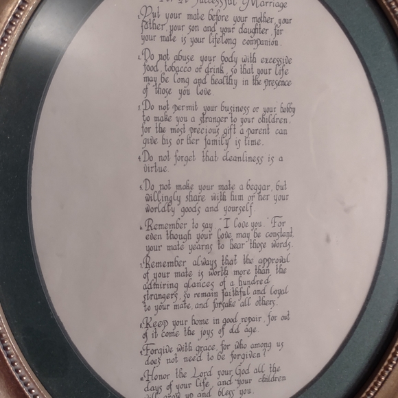 Antique framed wall picture , wedding gift,  marriage - Picture 11 of 11